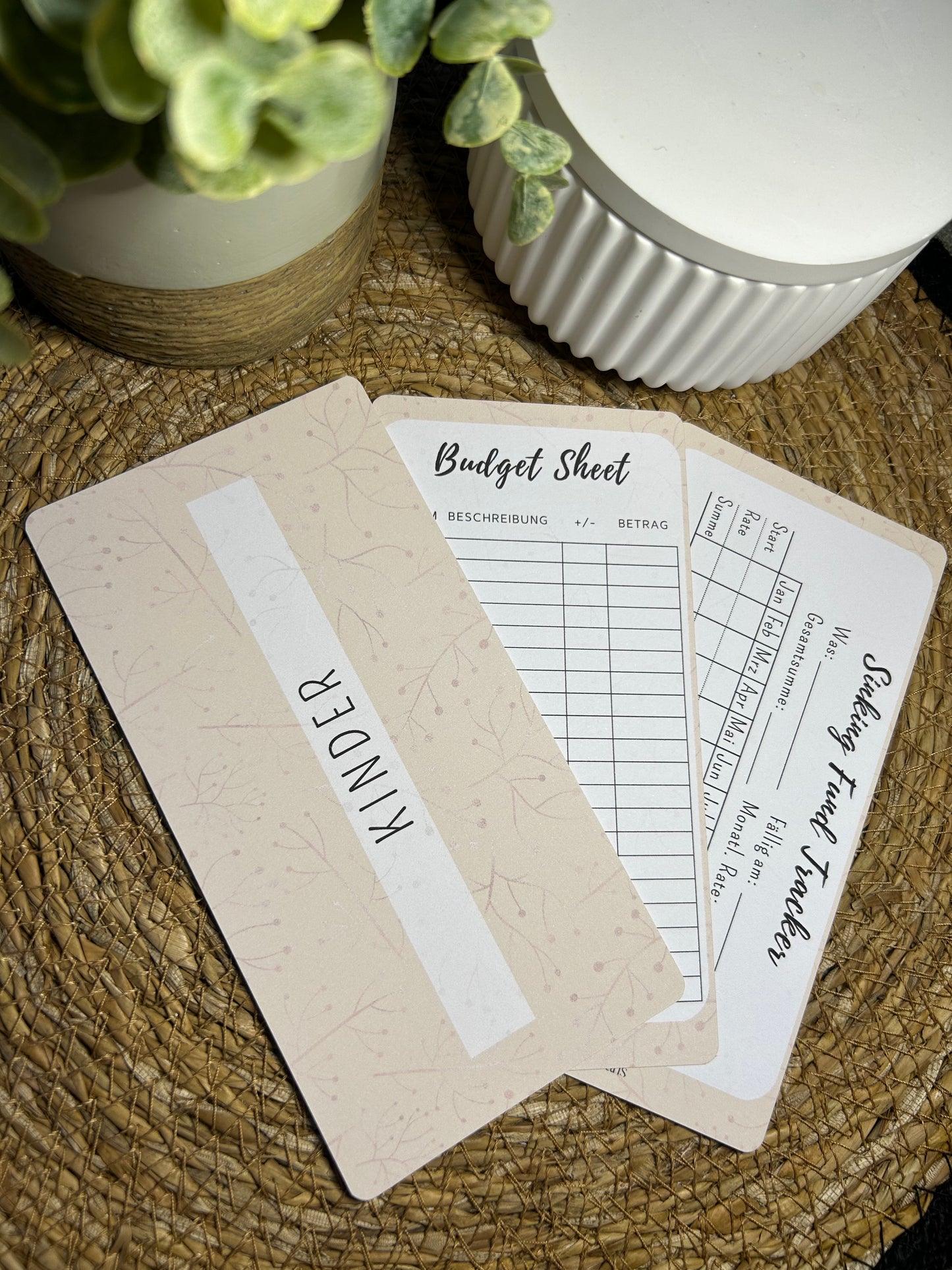 Set A6 für Budget Binder – Design 10 - (10 Dashboards + 10 Budget Sheets + 10 Sinking Fund Tracker)