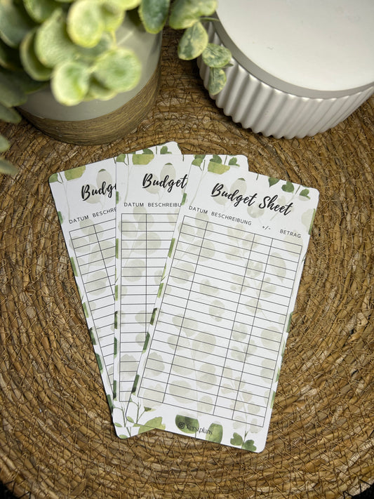 Budget Sheet A6 für Budget Binder – Design 30