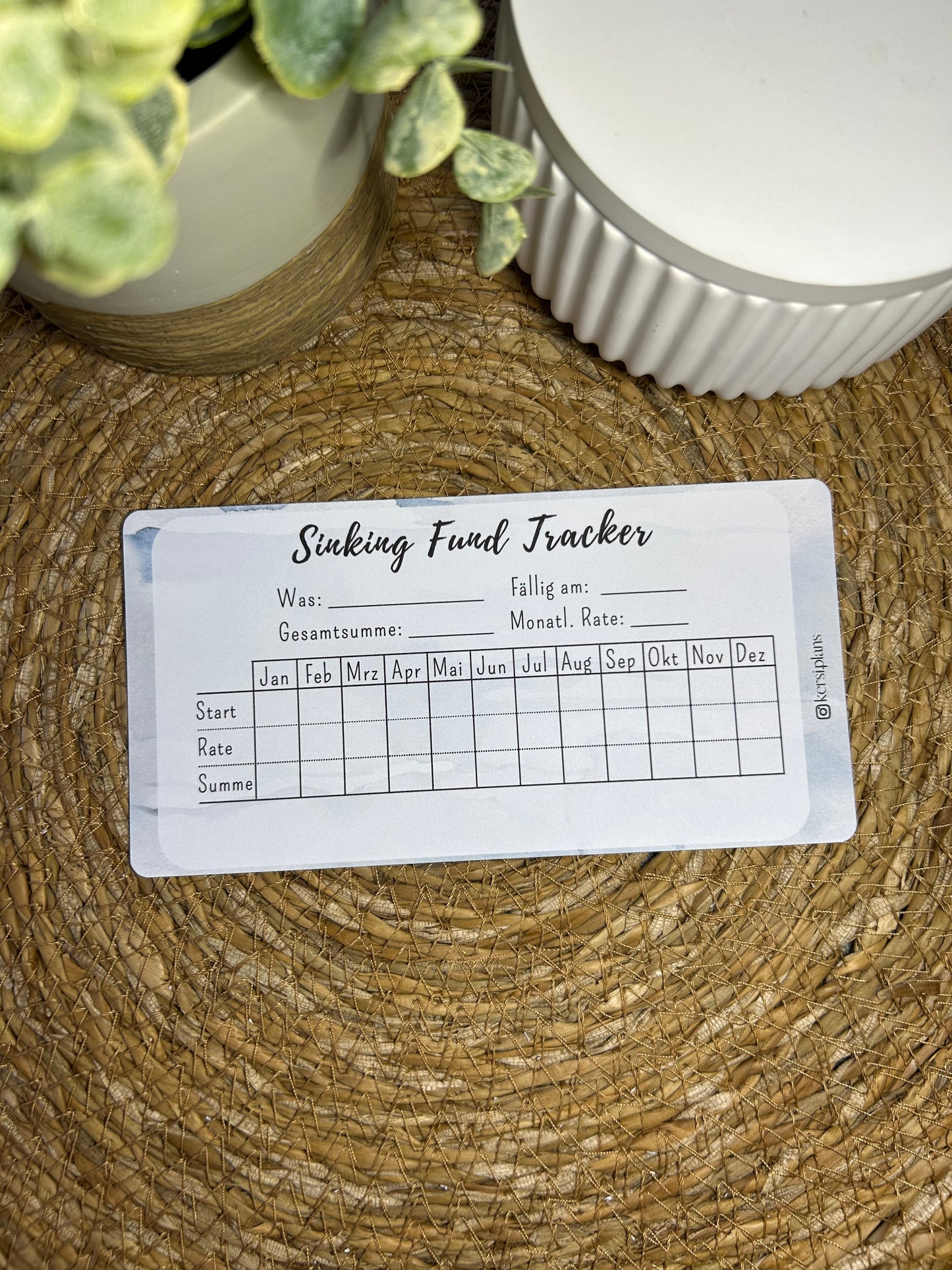 Sinking Fund Tracker A6 für Budget Binder – Design 52