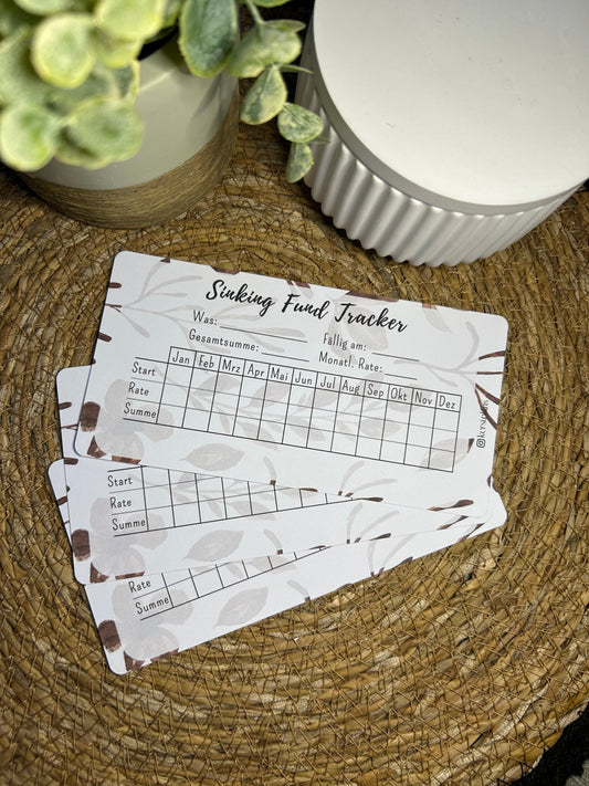 Sinking Fund Tracker A6 für Budget Binder – Design 17