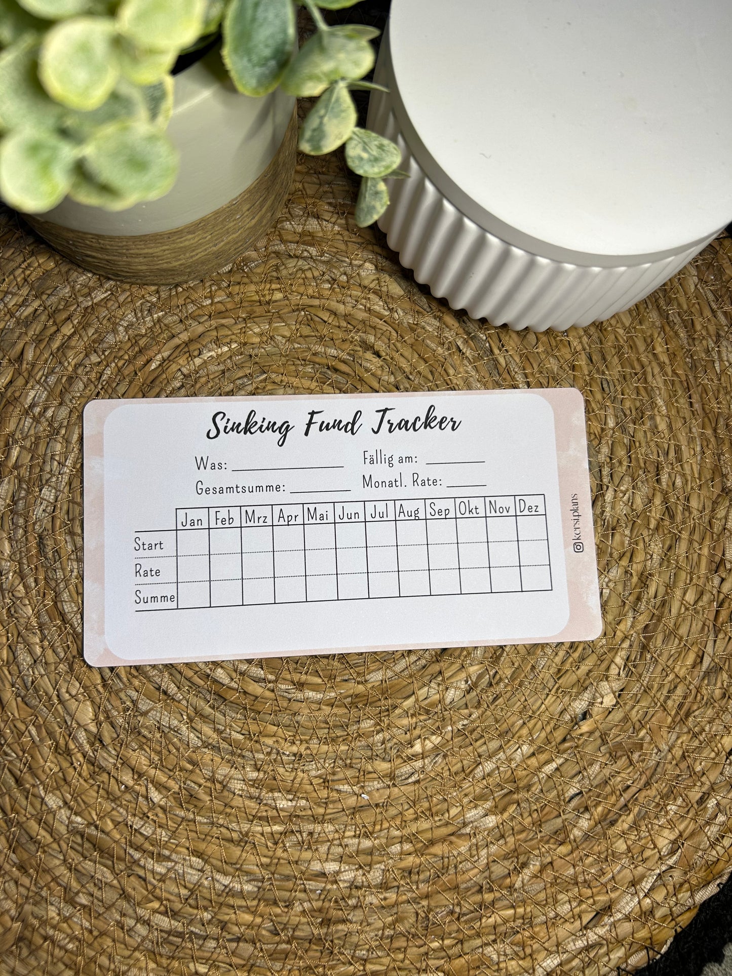 Set A6 für Budget Binder – Design 14 - (10 Dashboards + 10 Budget Sheets + 10 Sinking Fund Tracker)