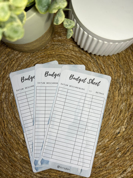 Budget Sheet A6 für Budget Binder – Design 52