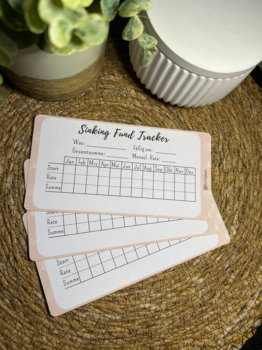 Sinking Fund Tracker A6 für Budget Binder – Design 09
