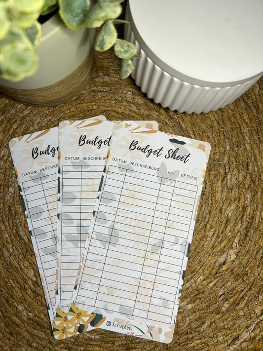 Budget Sheet A6 für Budget Binder – Design 37