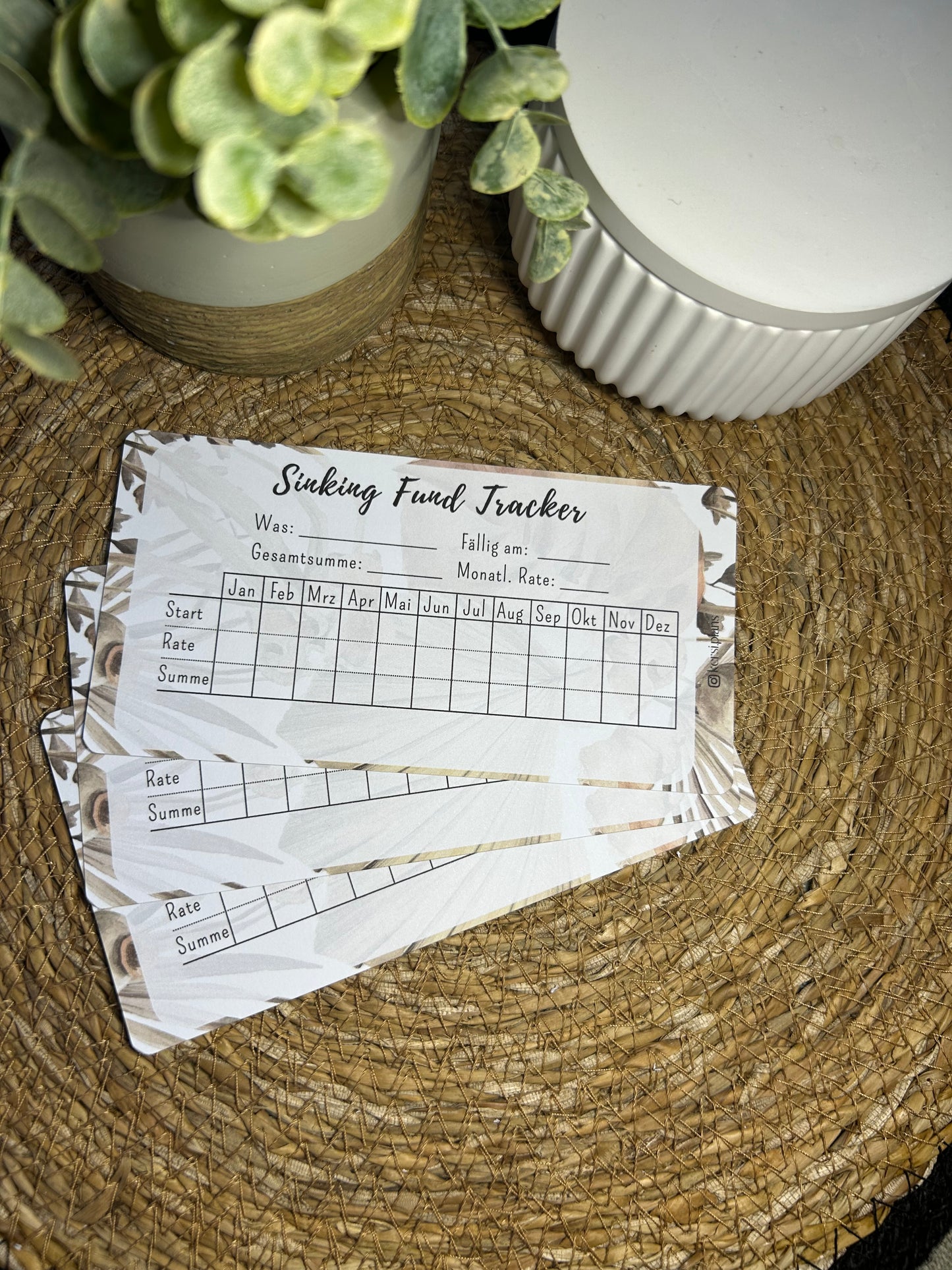 Sinking Fund Tracker A6 für Budget Binder – Design 19