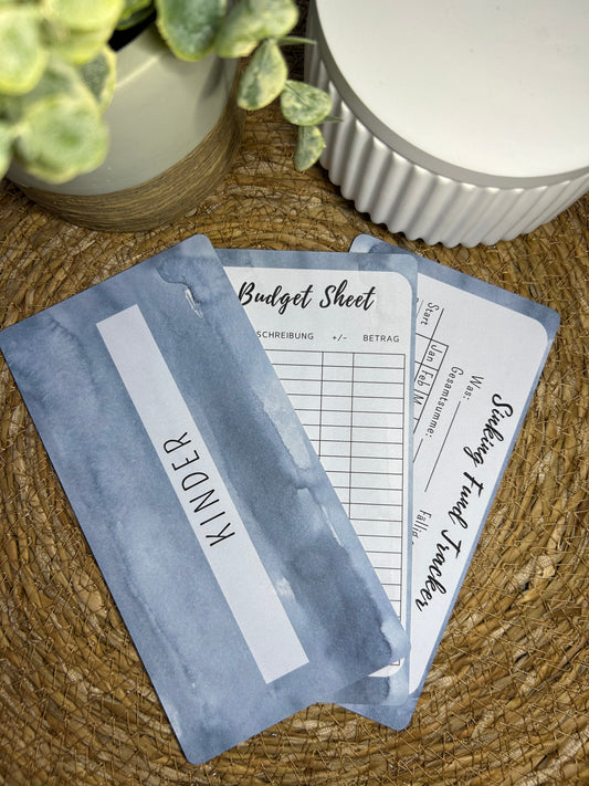 Set A6 für Budget Binder – Design 51 - (10 Dashboards + 10 Budget Sheets + 10 Sinking Fund Tracker)