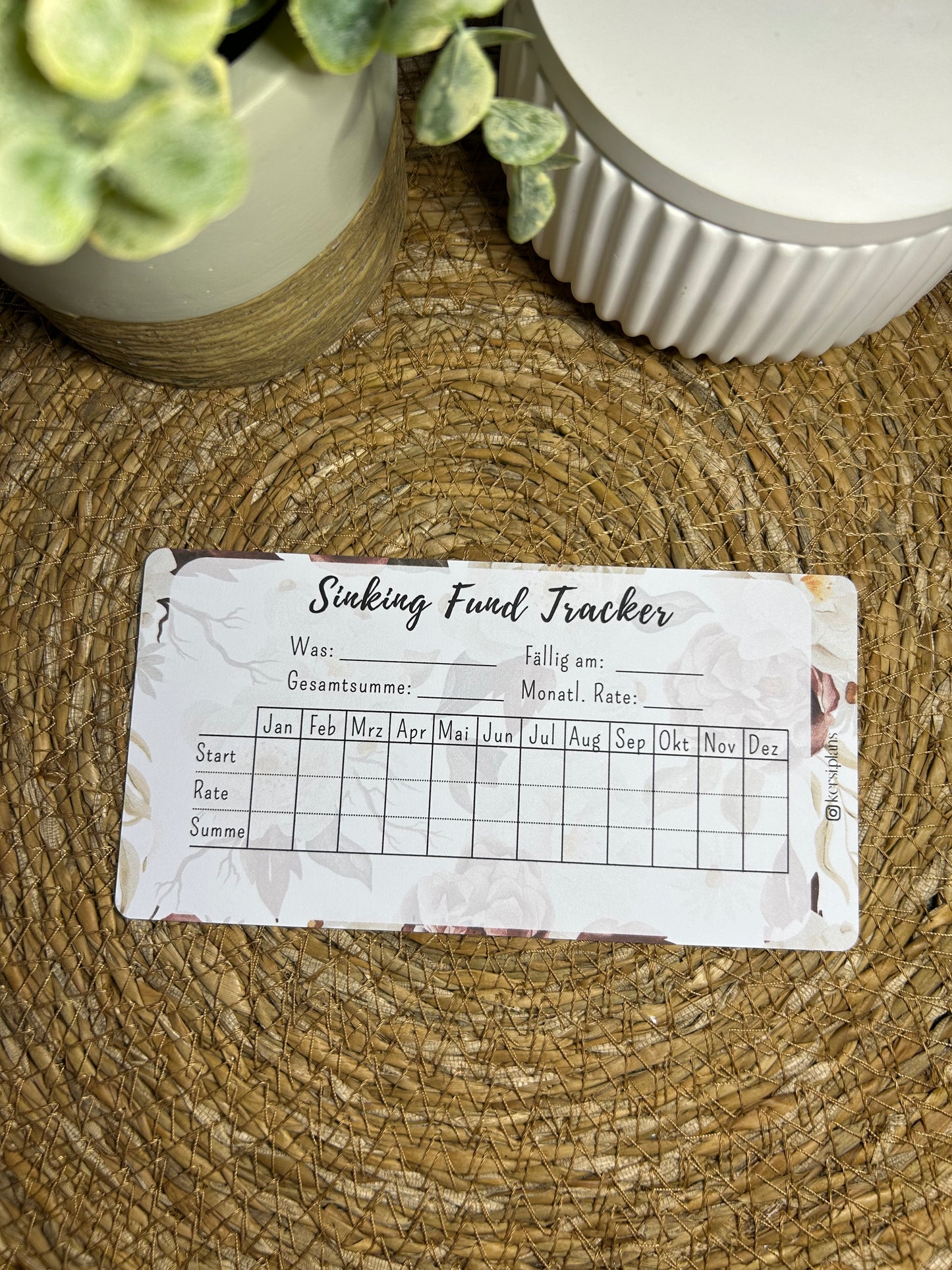 Set A6 für Budget Binder – Design 04 - (10 Dashboards + 10 Budget Sheets + 10 Sinking Fund Tracker)
