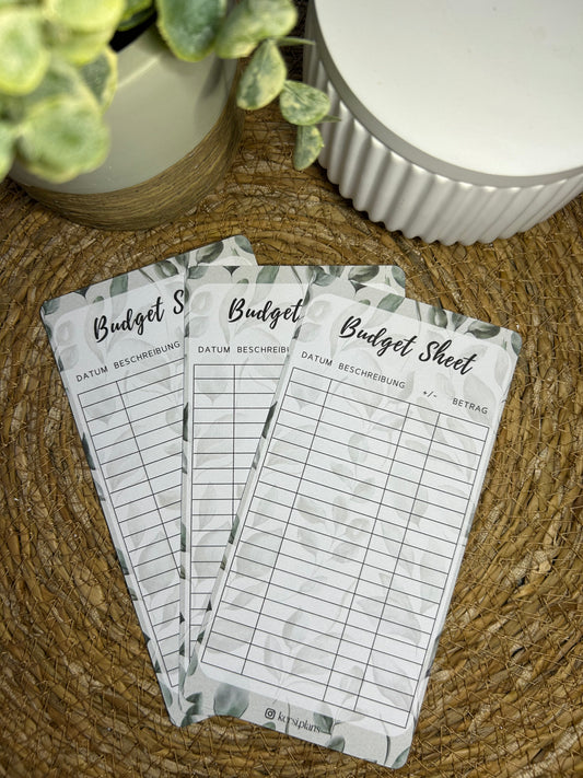 Budget Sheet A6 für Budget Binder – Design 57