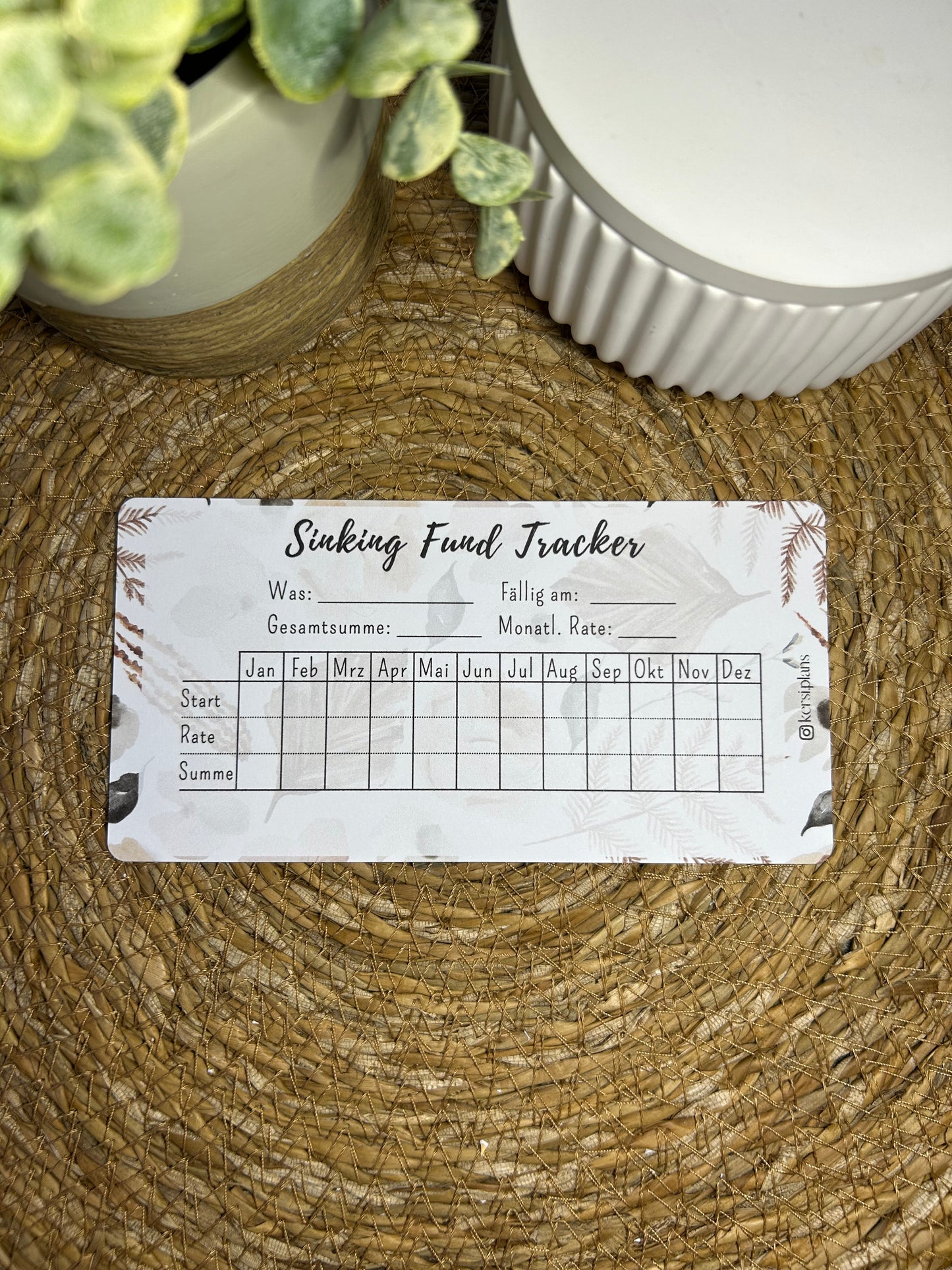 Sinking Fund Tracker A6 für Budget Binder – Design 42