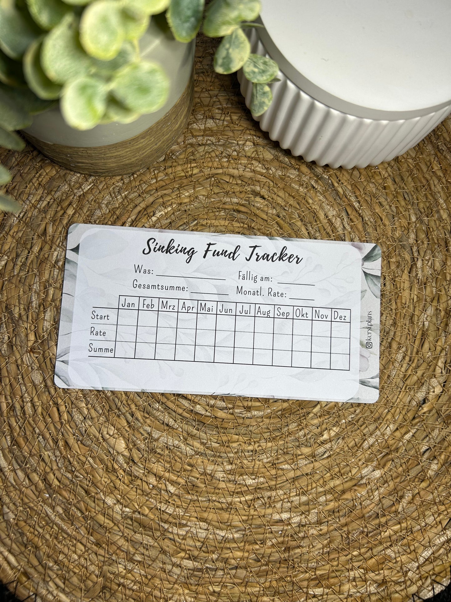 Sinking Fund Tracker A6 für Budget Binder – Design 27