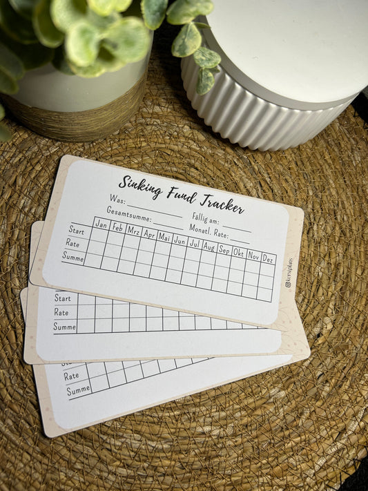 Sinking Fund Tracker A6 für Budget Binder – Design 10