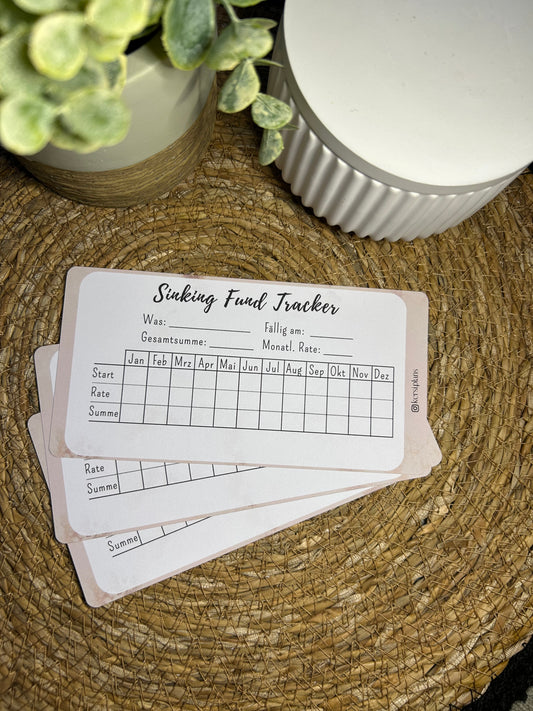 Sinking Fund Tracker A6 für Budget Binder – Design 12
