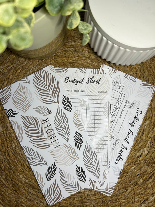 Set A6 für Budget Binder – Design 35 - (10 Dashboards + 10 Budget Sheets + 10 Sinking Fund Tracker)