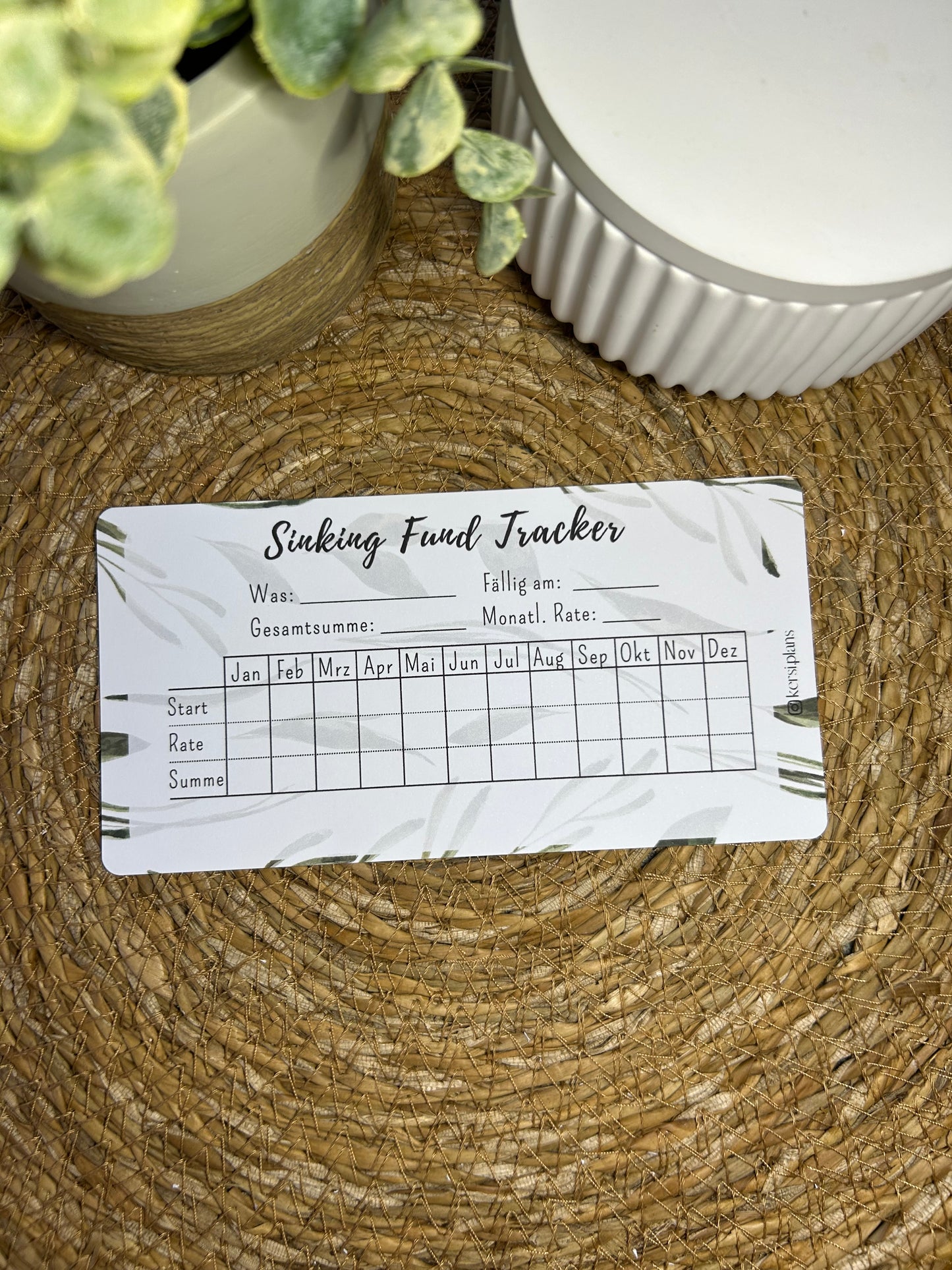 Sinking Fund Tracker A6 für Budget Binder – Design 56