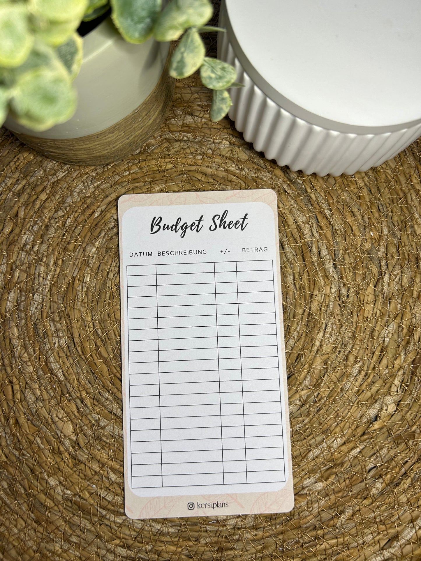 Budget Sheet A6 für Budget Binder – Design 47