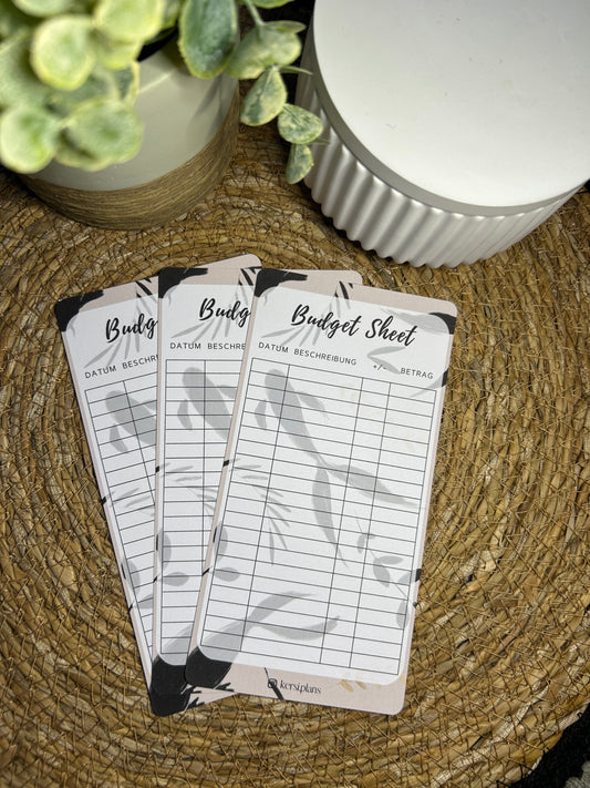 Budget Sheet A6 für Budget Binder – Design 16