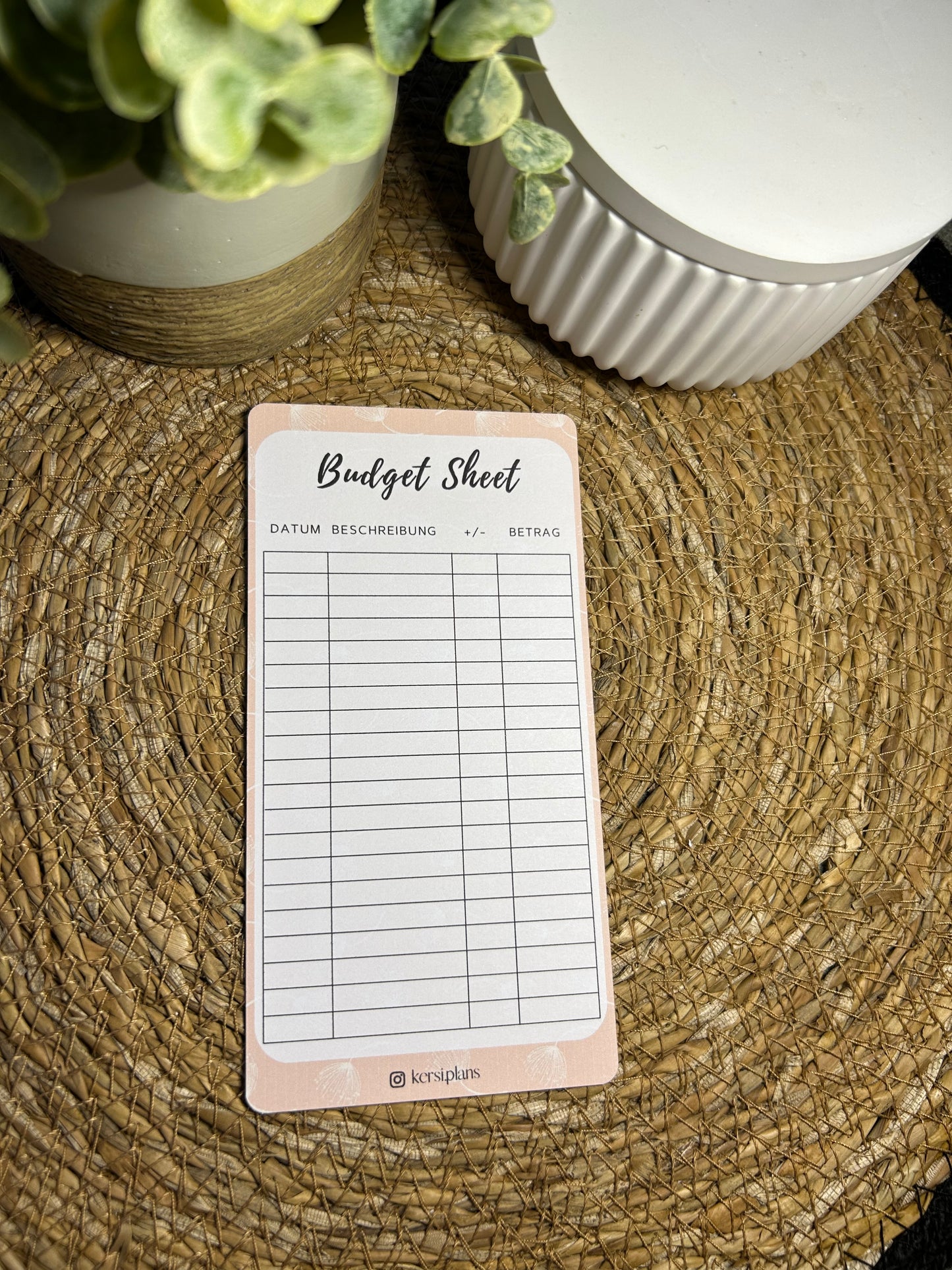 Budget Sheet A6 für Budget Binder – Design 09