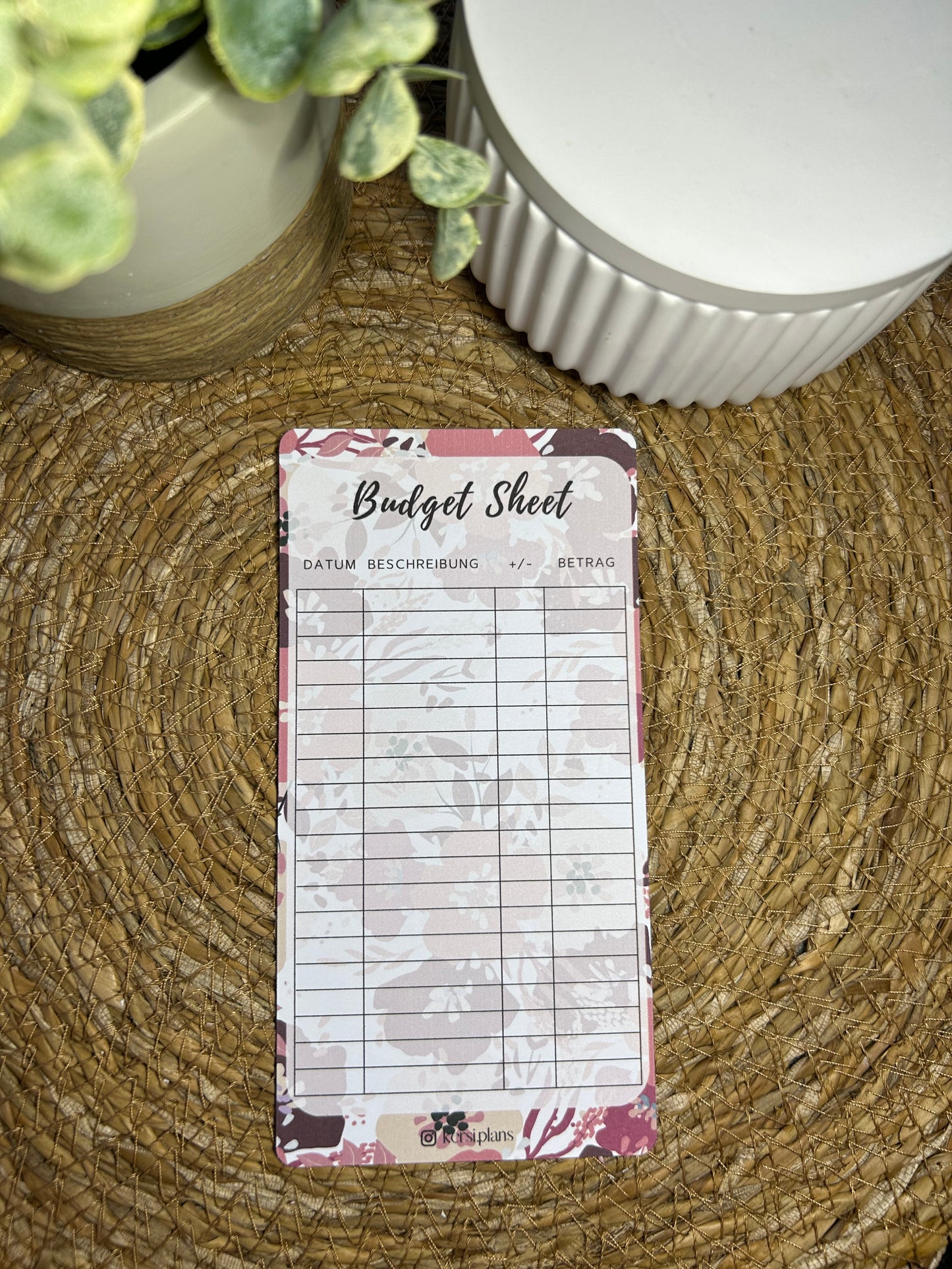 Budget Sheet A6 für Budget Binder – Design 36