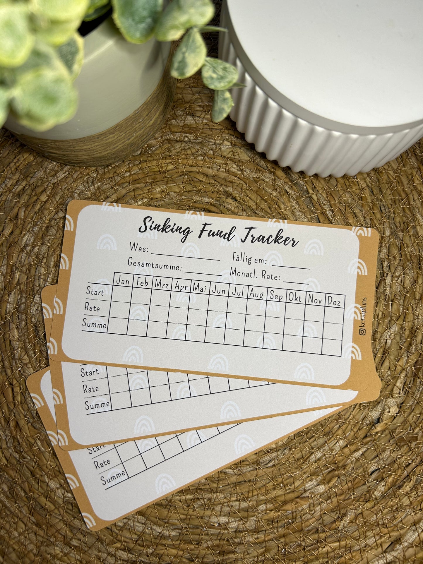 Sinking Fund Tracker A6 für Budget Binder – Design 49