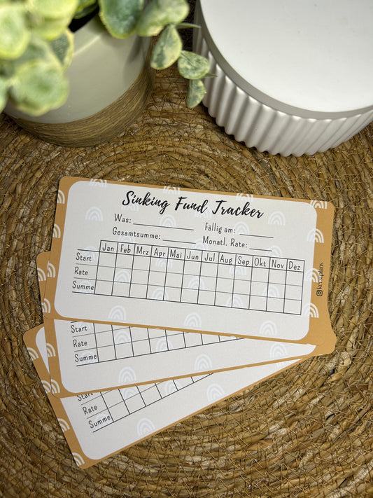 Sinking Fund Tracker A6 für Budget Binder – Design 49