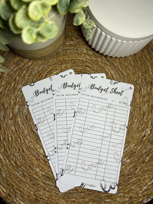 Budget Sheet A6 für Budget Binder – Design 23