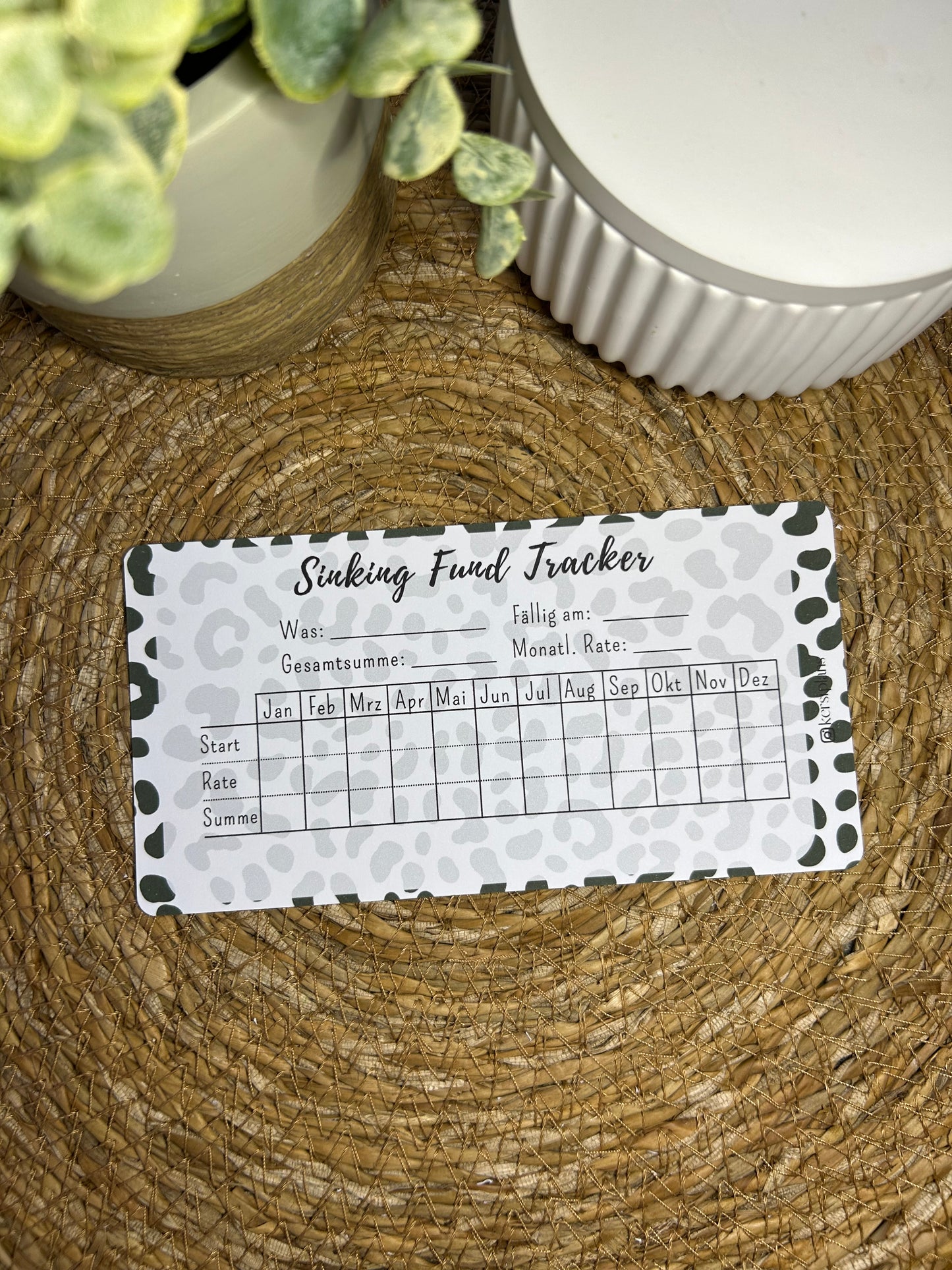 Sinking Fund Tracker A6 für Budget Binder – Design 46