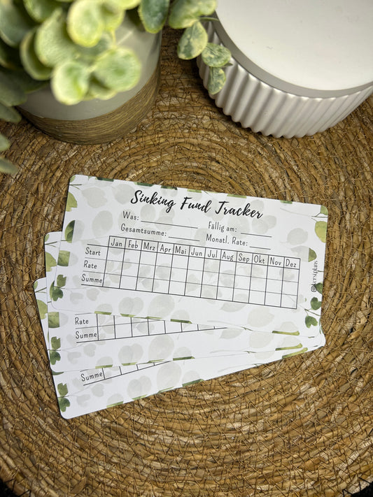 Sinking Fund Tracker A6 für Budget Binder – Design 30