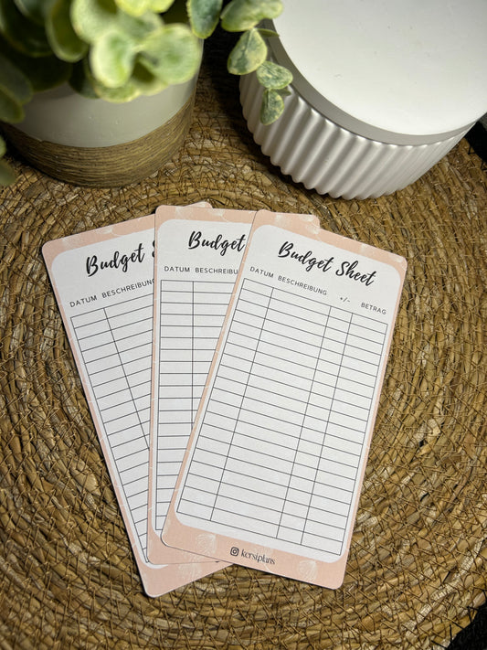 Budget Sheet A6 für Budget Binder – Design 09