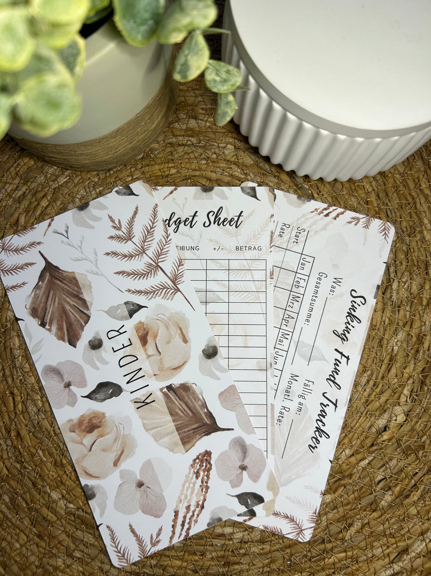 Set A6 für Budget Binder – Design 42 - (10 Dashboards + 10 Budget Sheets + 10 Sinking Fund Tracker)