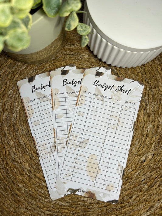 Budget Sheet A6 für Budget Binder – Design 44