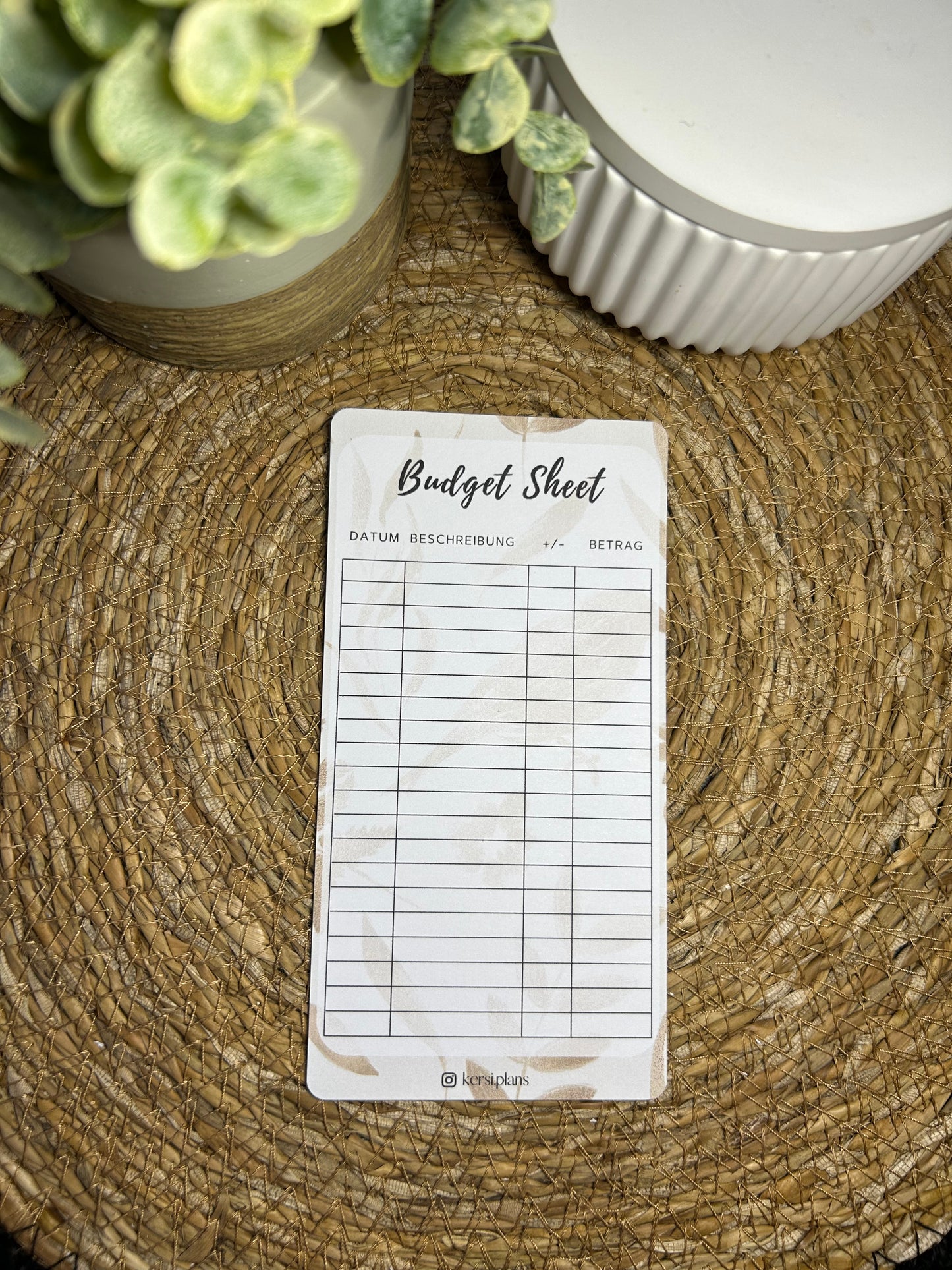 Budget Sheet A6 für Budget Binder – Design 28