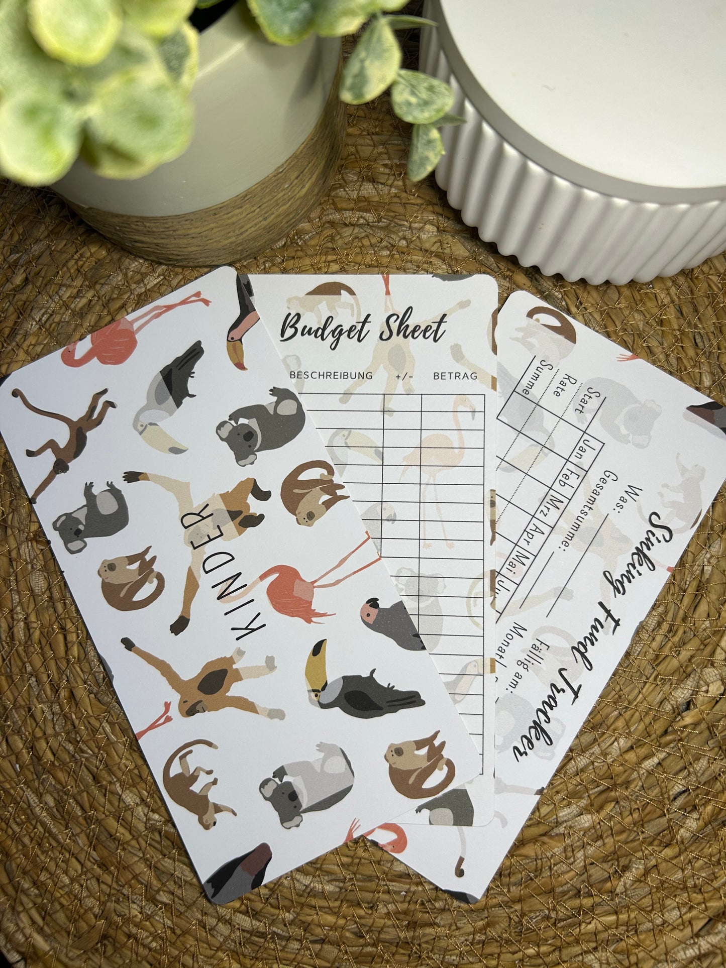 Set A6 für Budget Binder – Design 32 - (10 Dashboards + 10 Budget Sheets + 10 Sinking Fund Tracker)