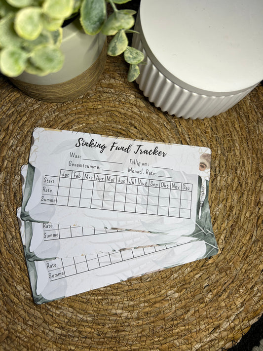 Sinking Fund Tracker A6 für Budget Binder – Design 11