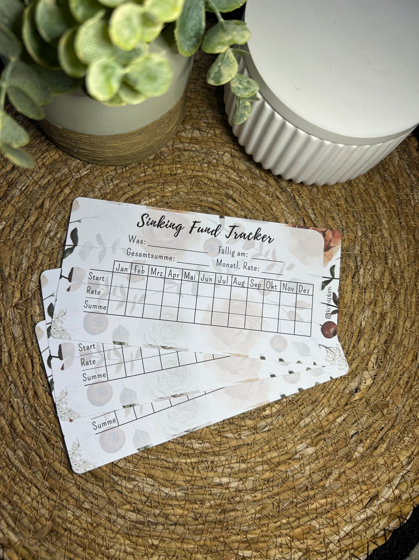 Sinking Fund Tracker A6 für Budget Binder – Design 20