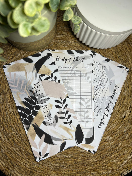 Set A6 für Budget Binder – Design 29 - (10 Dashboards + 10 Budget Sheets + 10 Sinking Fund Tracker)