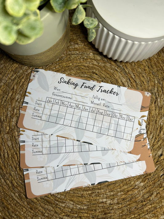 Sinking Fund Tracker A6 für Budget Binder – Design 03