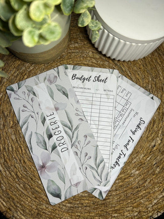 Set A6 für Budget Binder – Design 27 - (10 Dashboards + 10 Budget Sheets + 10 Sinking Fund Tracker)