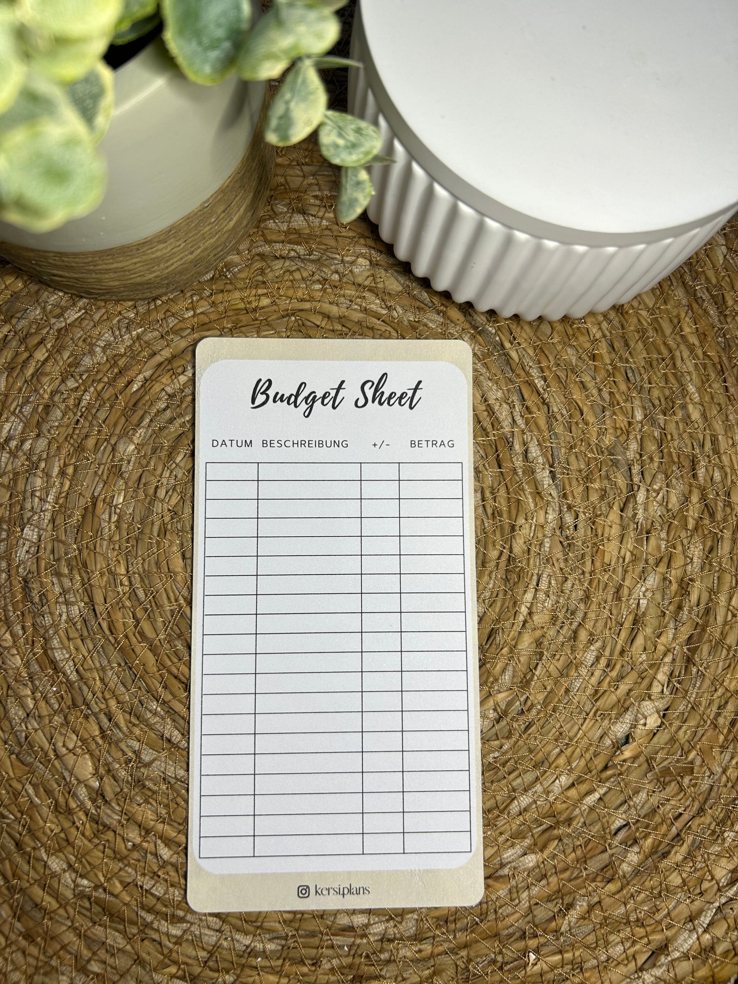 Budget Sheet A6 für Budget Binder – Design 39