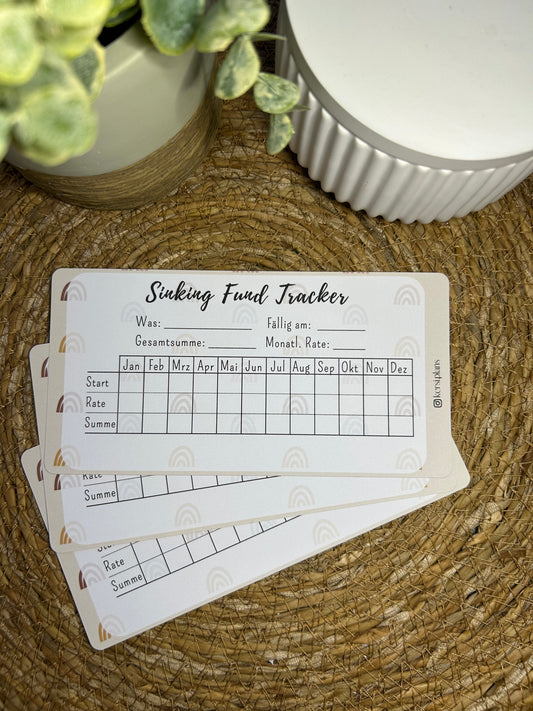 Sinking Fund Tracker A6 für Budget Binder – Design 50