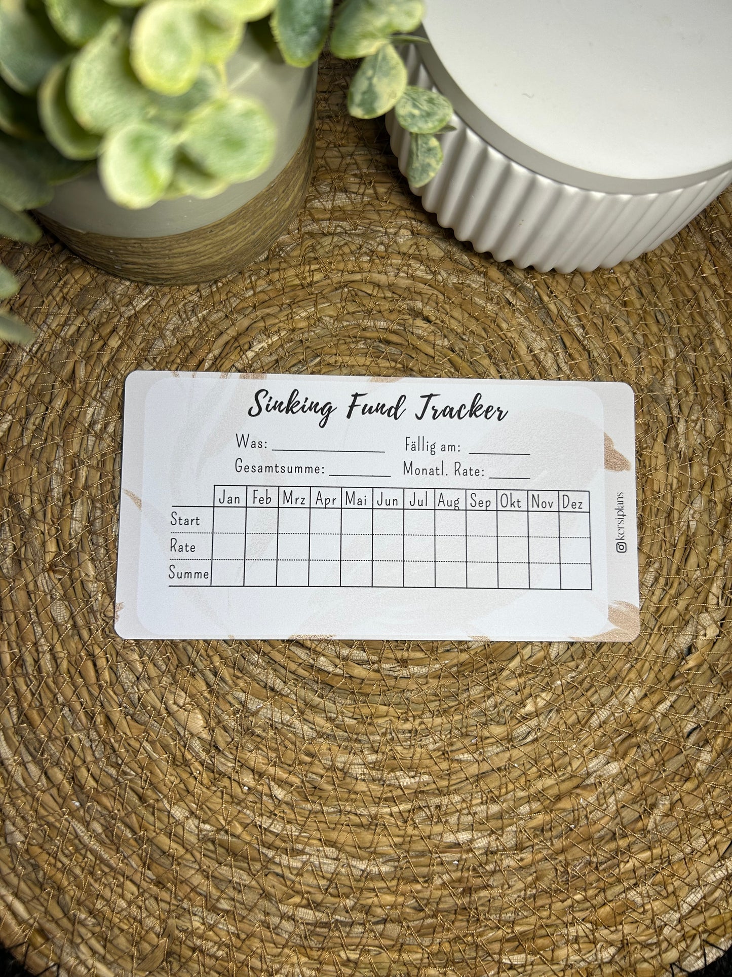Sinking Fund Tracker A6 für Budget Binder – Design 28
