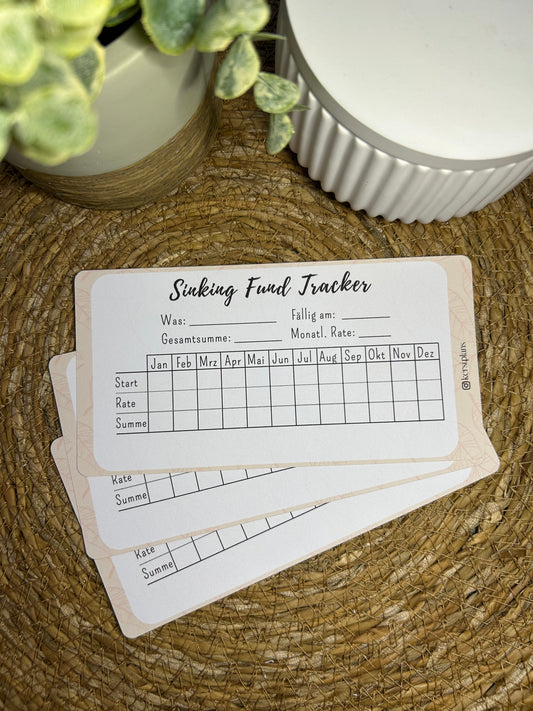 Sinking Fund Tracker A6 für Budget Binder – Design 47