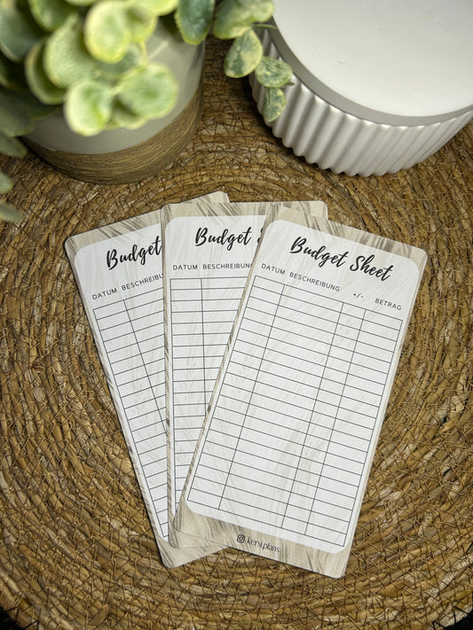 Budget Sheet A6 für Budget Binder – Design 25