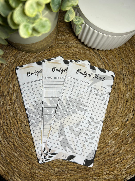 Budget Sheet A6 für Budget Binder – Design 29