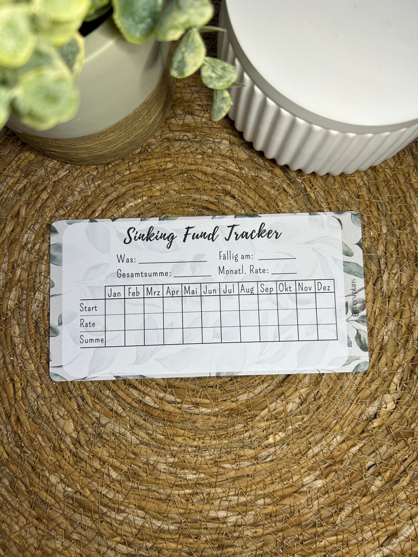 Sinking Fund Tracker A6 für Budget Binder – Design 57