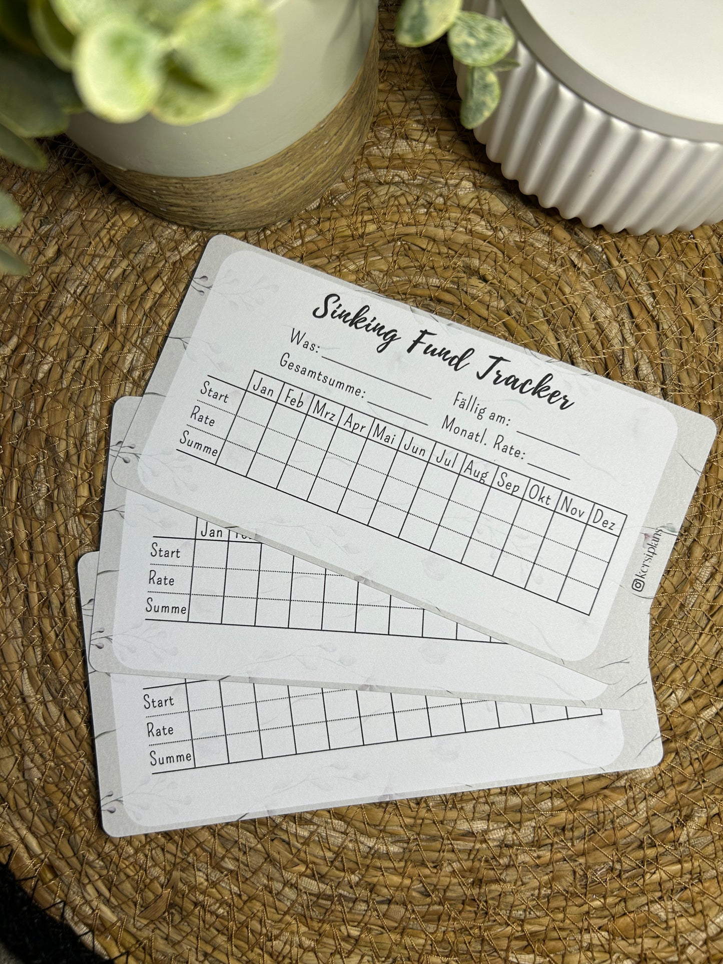 Sinking Fund Tracker A6 für Budget Binder – Design 01