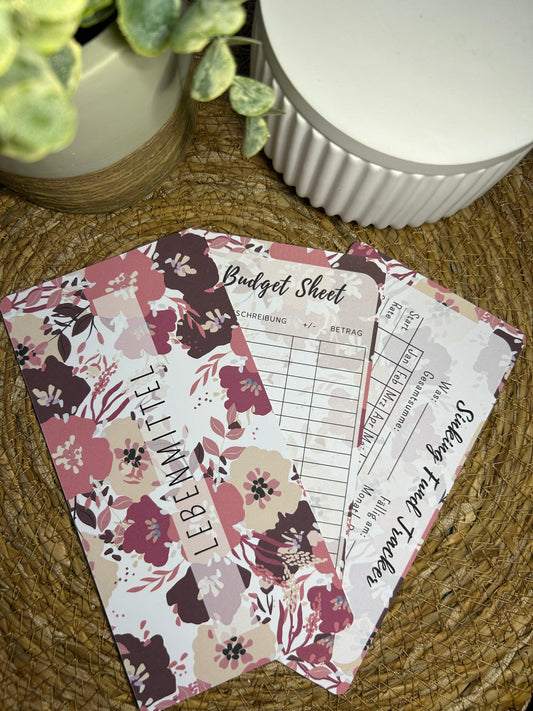 Set A6 für Budget Binder – Design 36 - (10 Dashboards + 10 Budget Sheets + 10 Sinking Fund Tracker)