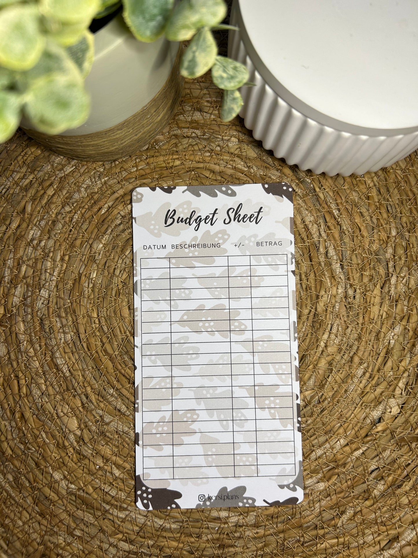 Budget Sheet A6 für Budget Binder – Design 34