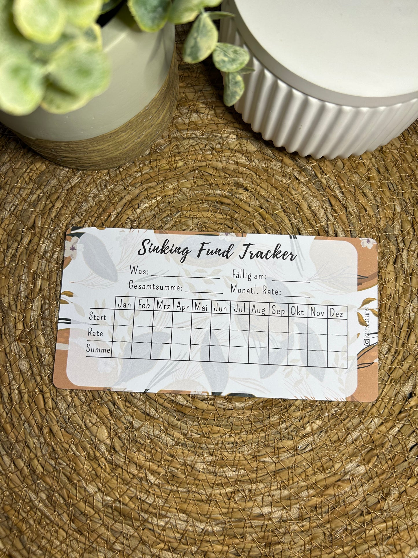 Set A6 für Budget Binder – Design 03 - (10 Dashboards + 10 Budget Sheets + 10 Sinking Fund Tracker)