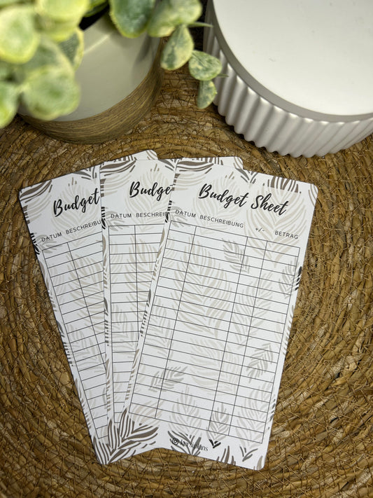 Budget Sheet A6 für Budget Binder – Design 35