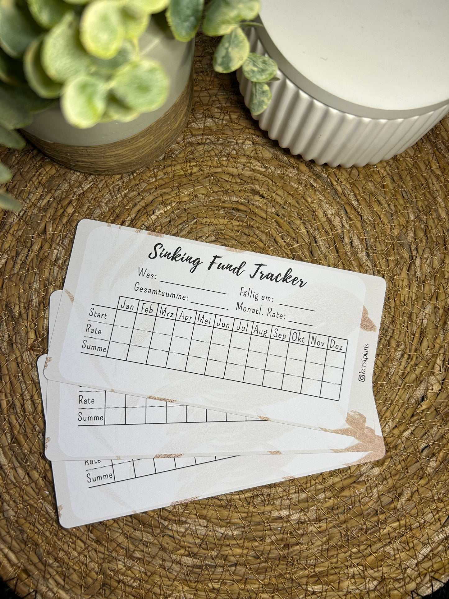 Sinking Fund Tracker A6 für Budget Binder – Design 28